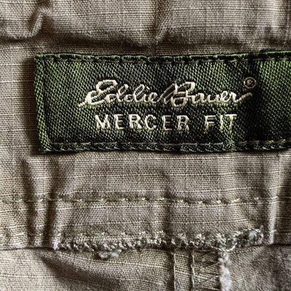 Eddie Bauer Hiking Shorts Women 16 Tall Mercer Fit Ripstop Fabric Olive - Picture 15 of 16